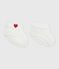 Chaussons naissance tricotés en coton blanc MARSHMALLOW