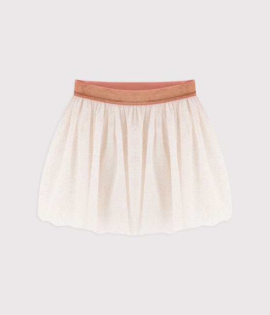 Jupe en tulle enfant fille blanc MARSHMALLOW/rose COPPER