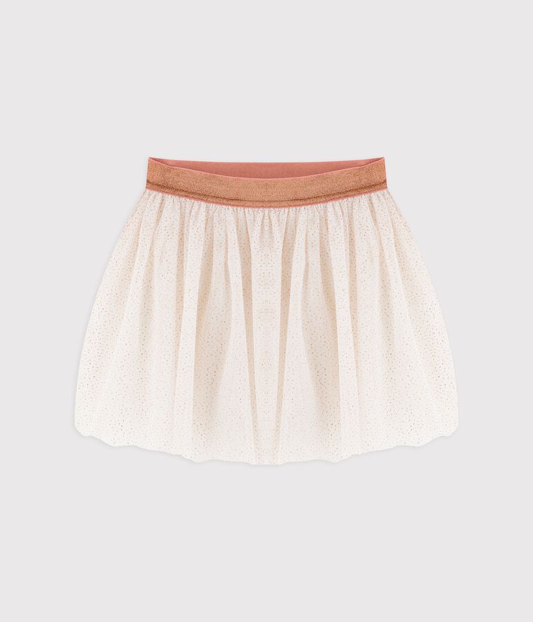 Jupe en tulle enfant fille blanc/rose