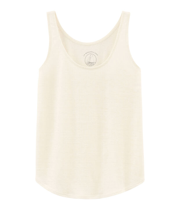 Debardeur lin femme blanc
