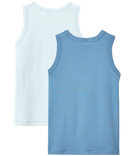 Lot de 2 débardeurs garçon unis blanc LOT