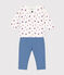 Coffret ensemble pantalon en molleton et tee-shirt en coton bébé variante 1