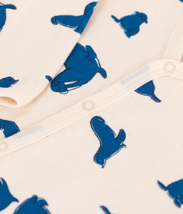 Pyjama b&eacute;b&eacute; en tubique morses &eacute;cru/multicouleur