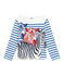 Marinière creative enfant garçon blanc MARSHMALLOW/bleu PERSE