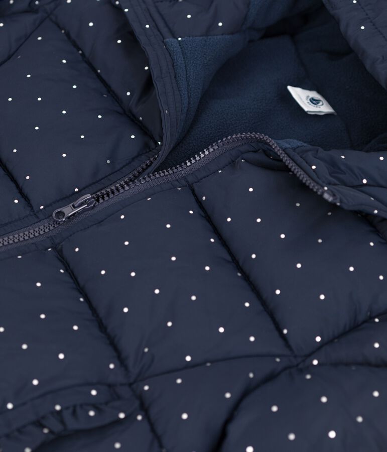 Doudoune enfant fille bleu/gris