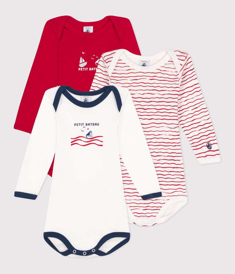 Lot de 3 bodies manches longues en coton b&eacute;b&eacute; variante 5
