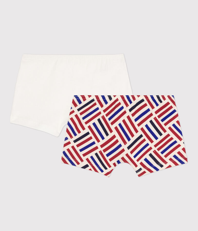 Lot de 2 shorties petite fille en coton multicouleur