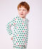 Pyjama enfant en velours imprim&eacute; blanc/multicouleur
