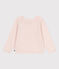 Cardigan enfant coton point fantaisie rose FLEUR