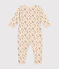 Pyjama en molleton gratté imprimé fleurs bébé blanc AVALANCHE/ MULTICO