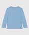 Tee-shirt manches longues en coton enfant fille / garçon bleu AZUL