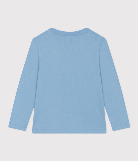Tee-shirt manches longues en coton enfant fille / garçon bleu AZUL