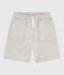 Bermuda short enfant en coton uni gris BELUGA CHINE