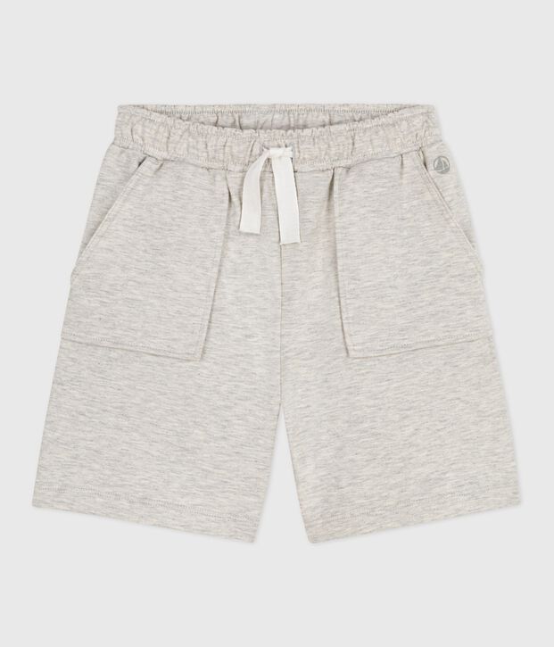 Bermuda short enfant en coton uni gris