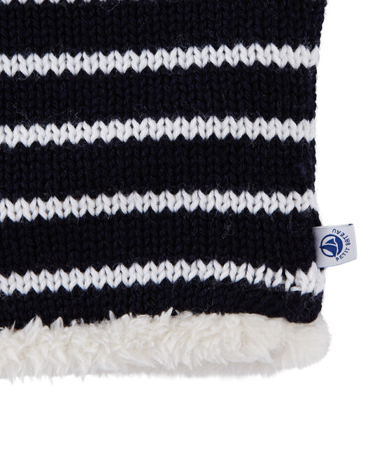 Snood enfant mixte bleu SMOKING/blanc MARSHMALLOW