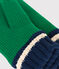 Moufles en tricot doublé en polaire enfant vert JARDIN/ MULTICO