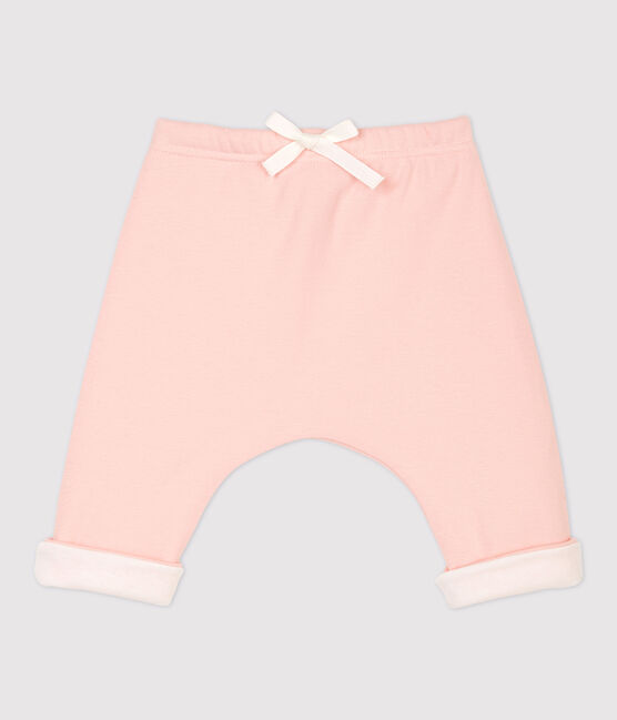 Pantalon bébé en coton biologique rose MINOIS