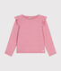 Tee-shirt manches longues en côte enfant fille