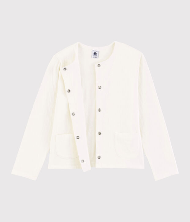 Cardigan en tubique enfant fille blanc