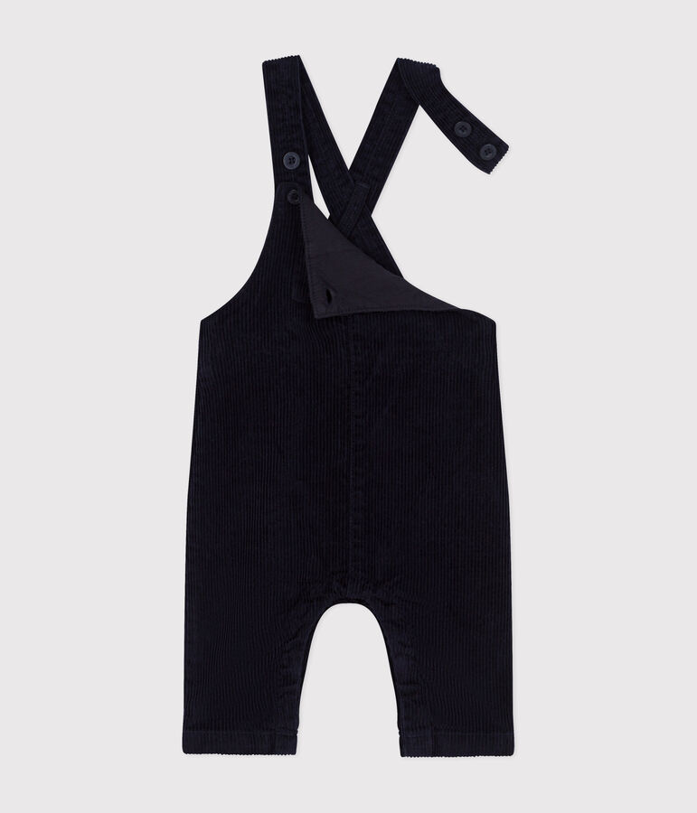 Salopette en velours b&eacute;b&eacute; bleu SMOKING