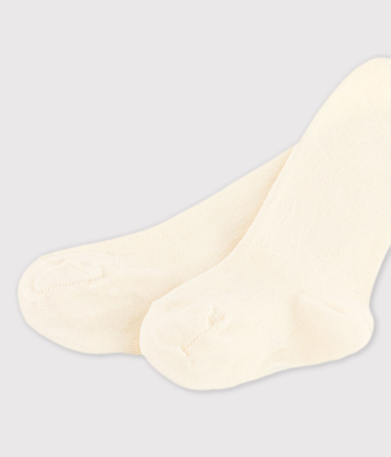 Collant enfant fille &eacute;cru