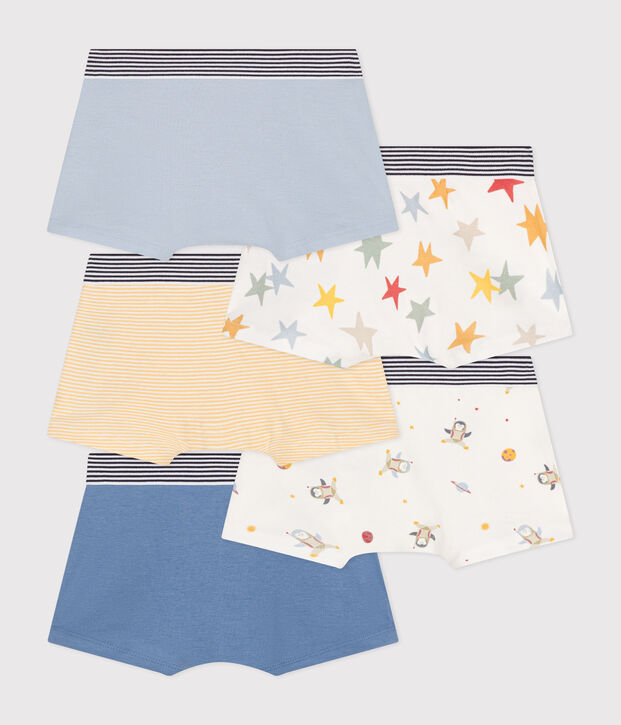 Lot de 5 boxers espace en coton enfant multicouleur
