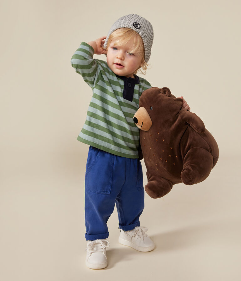 Tee-shirt manches longues en jersey fin b&eacute;b&eacute; vert PALMERAIE/ PAUL