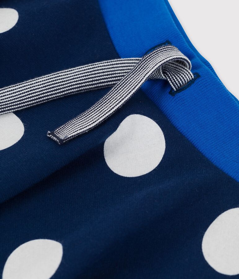 Jupe en coton enfant fille bleu/blanc