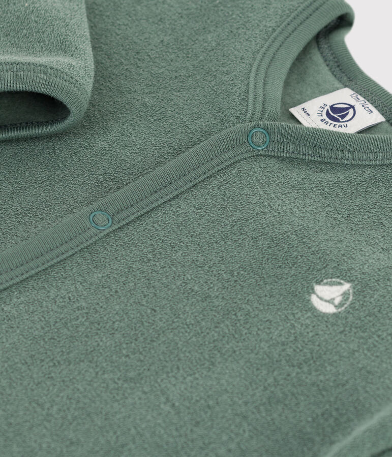 Dors-bien b&eacute;b&eacute; en bouclette &eacute;ponge vert VALLEE