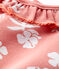 Body imprimé Hawai avec collerette en coton bébé rose PAPAYE/ MARSHMALLOW