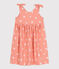 Robe sans manches enfant en coton imprimé orange ABRICOT/ MARSHMALLOW