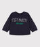Sweatshirt bébé en coton bleu SMOKING