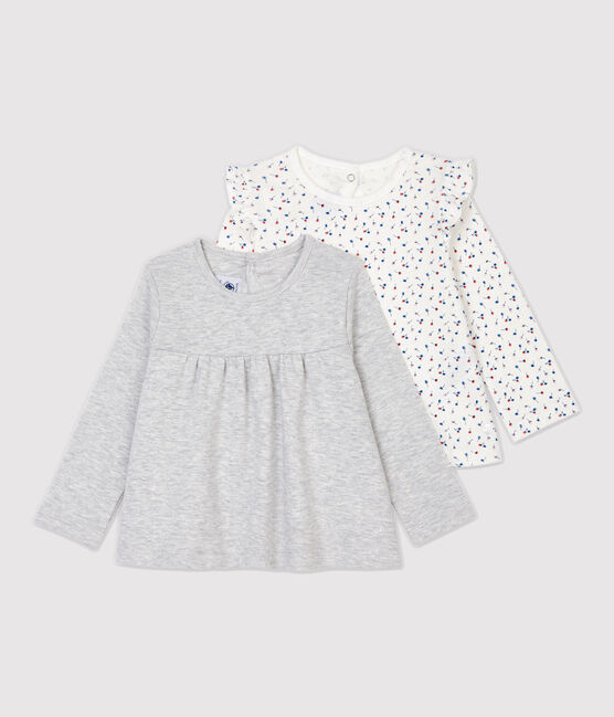 Lot 2 blouses en coton bébé. variante 2