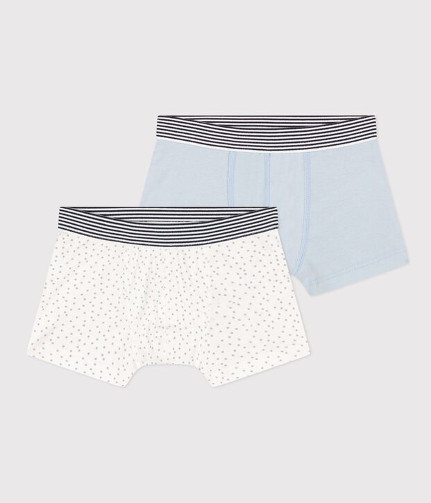 Lot de 2 boxers &eacute;toile en coton petit gar&ccedil;on multicouleur