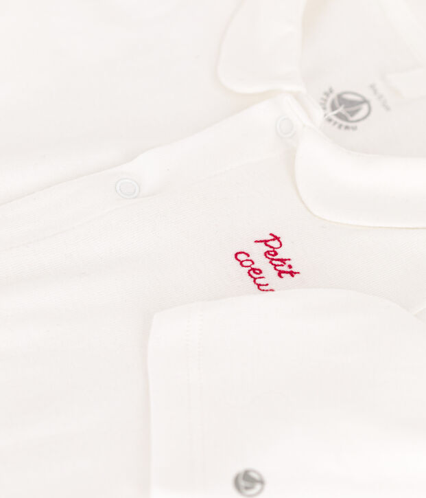 Pyjama Petit Coeur en coton blanc