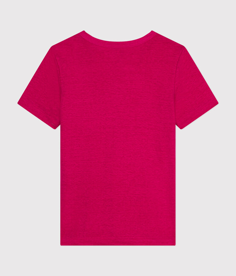 Tee-shirt en lin femme rose DELHI