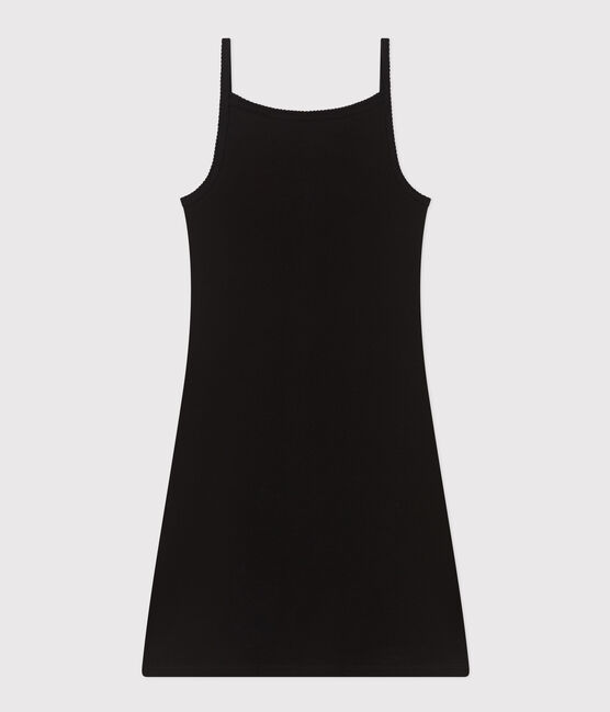 Robe à bretelles en coton Femme noir NOIR