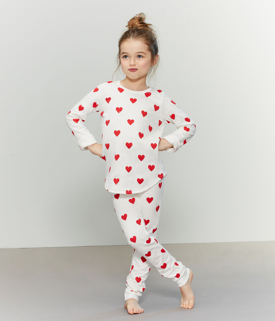 Pyjama Coeur Petite Fille En Molleton Petit Bateau