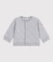 Cardigan bébé en coton épais uni gris FUMEE CHINE