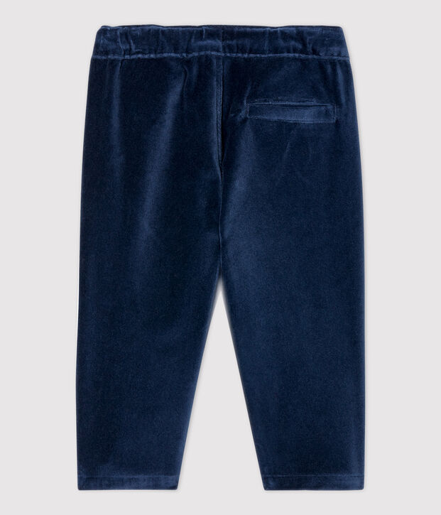 Pantalon en velours b&eacute;b&eacute; bleu marine