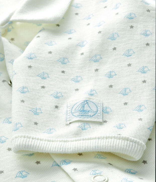 Dors bien b&eacute;b&eacute; gar&ccedil;on en c&ocirc;te blanc/multicouleur