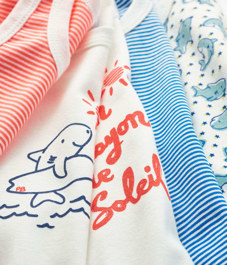 Lot de 5 bodies sans manches b&eacute;b&eacute; gar&ccedil;on multicouleur