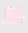 Pyjama snugfit imprimé vagues roses petite fille en coton blanc MARSHMALLOW/rose GRETEL