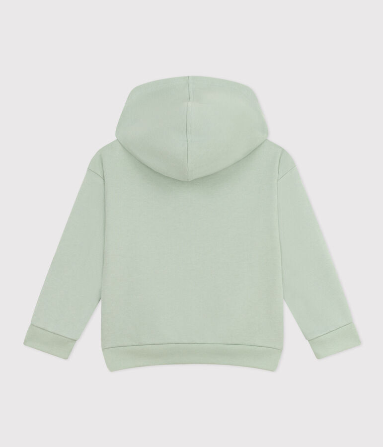 Sweatshirt zipp&eacute; &agrave; capuche en molleton enfant gar&ccedil;on vert