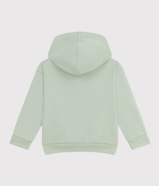 Sweatshirt zippé à capuche en molleton enfant garçon vert HERBIER