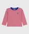 Tee-shirt enfant manches longues en coton rayé rouge POMPEI/ MILK