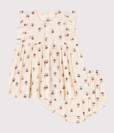 calypso_jour - Robe et bloomer imprimés en gaze de coton bébé