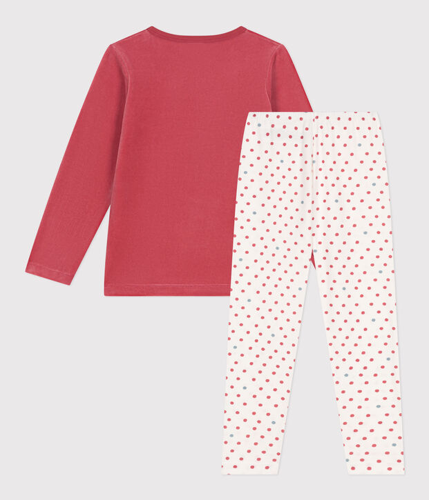 Pyjama en velours enfant rose/multicouleur