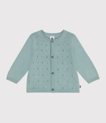 Cardigan bébé en coton point fantaisie