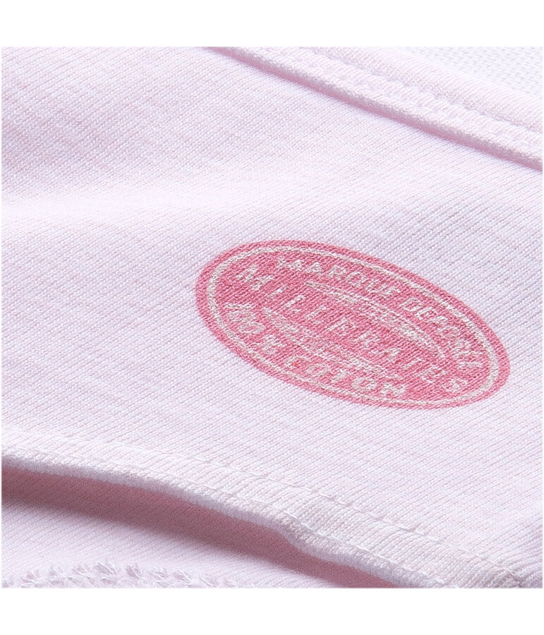 Boxer fille ray&eacute; milleraies rose VIENNE/blanc ECUME